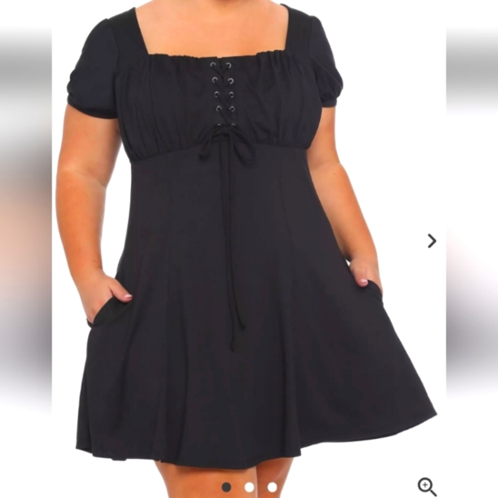 Black Plus Size Empire Dress.